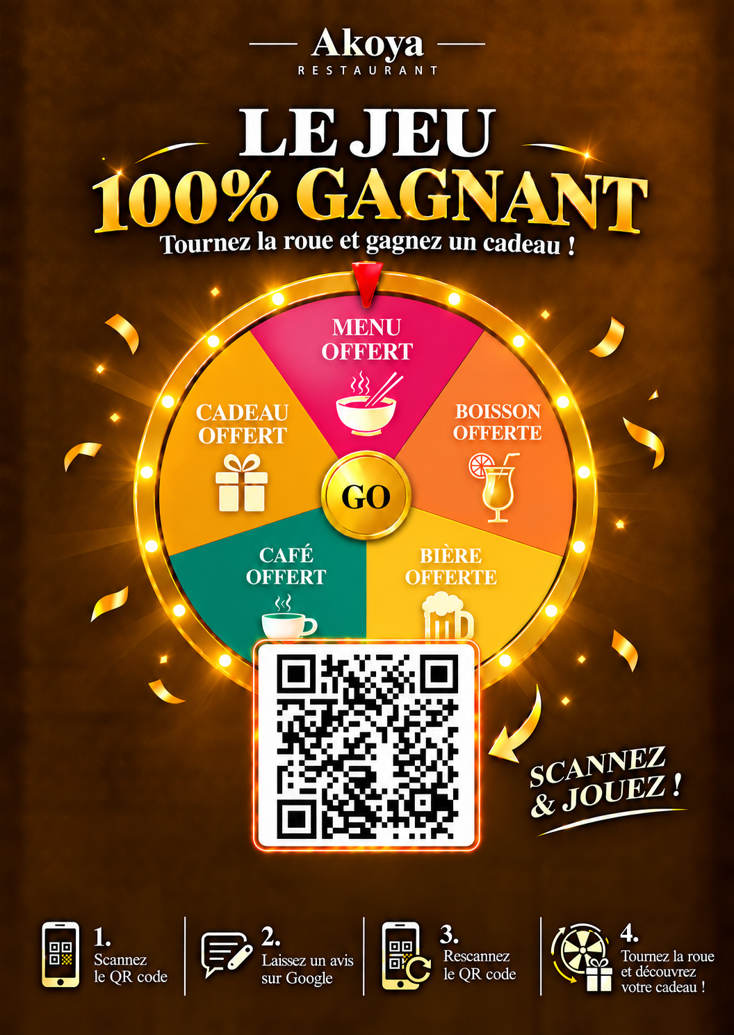 Akoya : tournez la roue et gagnez un cadeau
