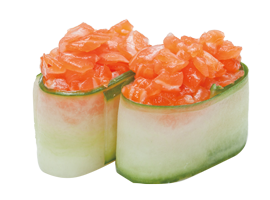 SUSHI CONCOMBRE TARTARE DE SAUMON X2